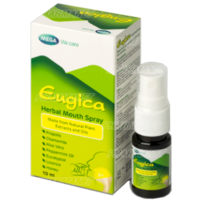 Mega We Care Eugica Herbal Mouth Spray 10ml เมก้าวีแคร์ ยูจิก้า เฮอร์บอล เม้าท์ สเปรย์