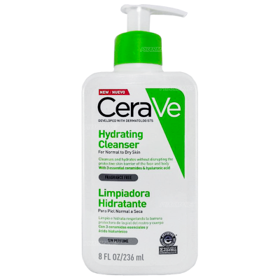 Cerave hydrating cleanser 236 มล เซราวี ไฮเดรติ้ง คลีนเซอร์ ทำความสะอาดผิวสูตรผิวธรรมดาถึงผิวแห้ง