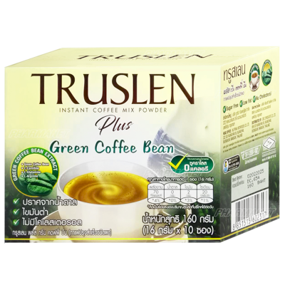 Truslen plus green coffee bean (10ซอง/กล่อง) ทรูสเลน คอฟฟี่ บีน