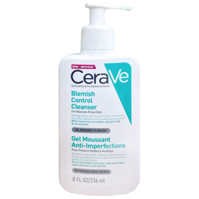 Cerave blemish control cleanser 236 มล เซราวี เบลมมิช คอนโทรล คลีนเซอร์ เจลทำความสะอาดสำหรับผิวเป็นสิวง่าย