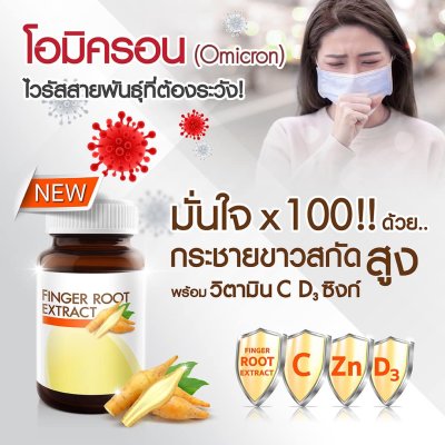 Vistra finger root extract 240mg 30แคปซูล วิสทร้า สารสกัดจากกระชายขาว