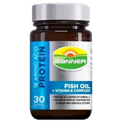 Banner hi-b with fish oil 30 แคปซูล แบนเนอร์ ไฮ-บี ผสมน้ำมันปลา