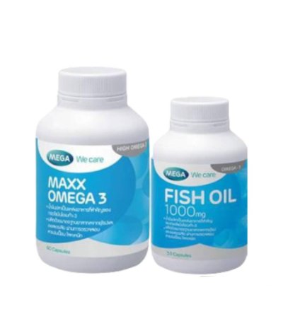 Mega we care maxx omega3 (60 แคปซูล) + Fish Oil เมก้า วีแคร์ แมกซ์ โอเมก้า-3 + ฟิชออย