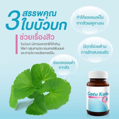 Vistra Gotu Kola Extract Plus Zinc 30 แคปซูล วิสทร้า โกตู พลัส ซิงค์