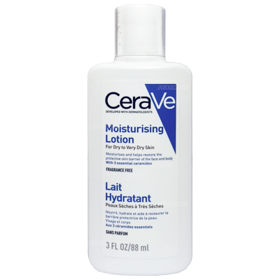 Cerave moisturising lotion 88 มล เซราวี มอยซ์เจอร์ไรซิ่ง โลชั่น สำหรับผิวแห้งถึงแห้งมาก