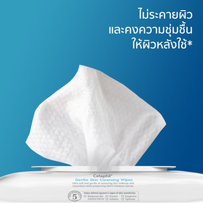 CETAPHIL GENTLE SKIN CLEANSIN WIPES 25 แผ่น