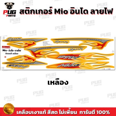 สติกเกอร์Mio ลายไฟ สีพาสเทล