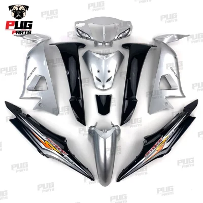 : pugparts_wave100s_เทาท้ายดำบังลมดำ