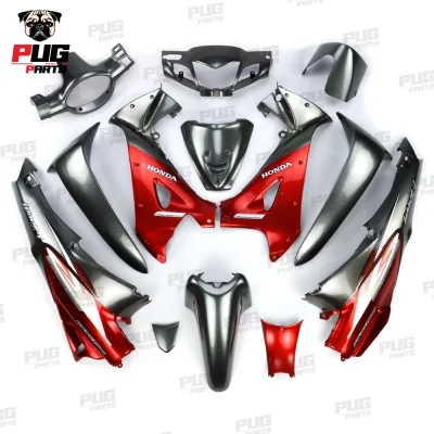 pugparts_wave125s_หัวแหลม_ทูโทน_เทาควันตัดแดงแก้ว