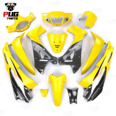 pugparts_wave125s_หัวแหลม_ทูโทน_เหลืองตัดเทาดำ