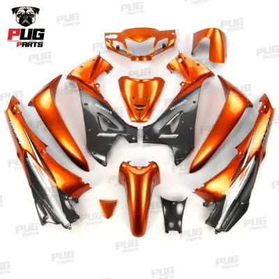 pugparts_wave125R_หัวแหลม_สีตัด_ส้มแก้วตัดเทาดำ