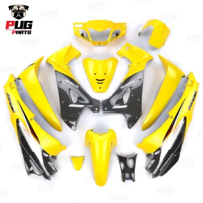 pugparts_wave125R_หัวแหลม_สีตัด_เหลืองตัดเทาดำ