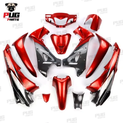 pugparts_wave125R_หัวแหลม_สีตัด_แดงแก้วตัดเทาดำ
