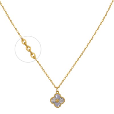 โซ่เครื่องใบโคลฟเวอร์สีขาว