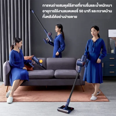 Deerma VC26 Pro เครื่องดูดฝุ่นไร้สาย 2in1 ไส้กรอง HEPA