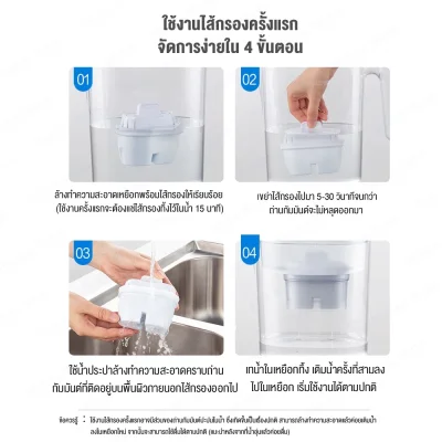 Philips AWP2937WHT เหยือกกรองน้ำ 3.4L ลดสารตะกั่ว 99%