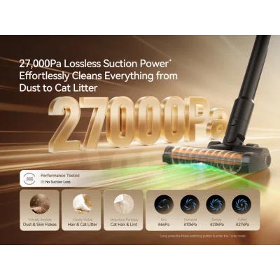 DEERMA Z50 Cordless Vacuum Cleaner 27000Pa แท่นดูดฝุ่นอัตโนมัติ กันผมพัน Anti-Tangle