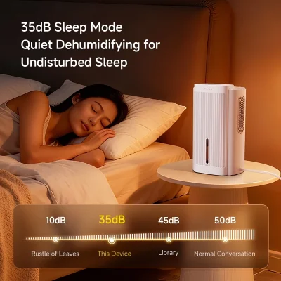 Deerma CS01 เครื่องดูดความชื้นขนาดเล็ก เครื่องลดความชื้นตั้งโต๊ะ ประหยัดไฟ 80W ทำงานเงียบ 35dB