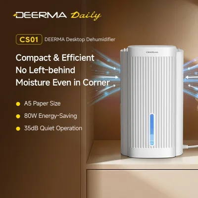 Deerma CS01 เครื่องดูดความชื้นขนาดเล็ก เครื่องลดความชื้นตั้งโต๊ะ ประหยัดไฟ 80W ทำงานเงียบ 35dB