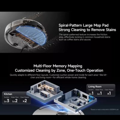 DEERMA S30 Pro หุ่นยนต์ดูดฝุ่นถูพื้นอัจฉริยะ ระบบเลเซอร์นำทาง LiDAR 360° Auto-Empty Robot Vacuum แรงดูด 15 kPa