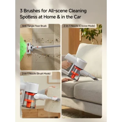 Deerma G40s Max Cordless Vacuum Cleaner เครื่องดูดฝุ่นไร้สาย แรงดูด 22kPa พร้อมไฟสีเขียวส่องฝุ่นมุมกว้าง 140°