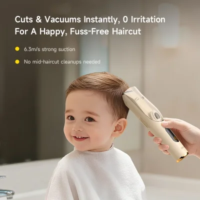 Deerma LF01 Baby Hair Clipper ปัตตาเลี่ยนตัดผมเด็ก 3-in-1 ดีไซน์ปลอดภัยป้องกันการขีดข่วน ตัดพร้อมดูดเศษผมอัตโนมัติ