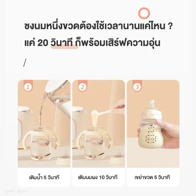 Haier เครื่องชงนมอัจฉริยะ เครื่องอุ่นนม กาต้มน้ำอเนกประสงค์ กำจัดคลอรีน ควบคุมอุณหภูมิคงที่ 24 ชม. รุ่น HBM-H303