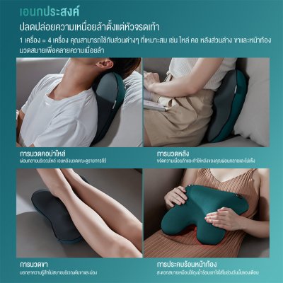 Philips PPM4311 เครื่องนวดหลังไร้สาย 3D ประคบร้อน 42°C