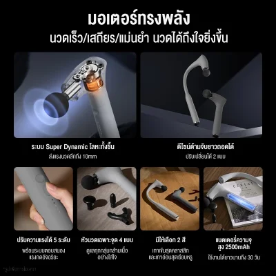 Philips PPM3504G ปืนนวดด้ามจับถอดได้ระบบตอบสนองแรงกดอัจฉริยะ