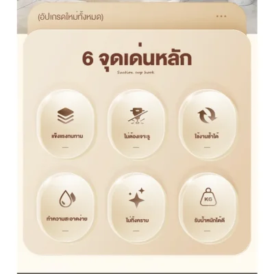 ZOLELE ตะขอคู่สุญญากาศ | ไม่ต้องเจาะผนัง | ติดแน่น