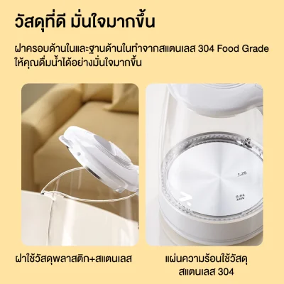 ZOLELE ZH101 กาต้มน้ำไฟฟ้า 2 ลิตร ต้มเร็ว 5 นาที