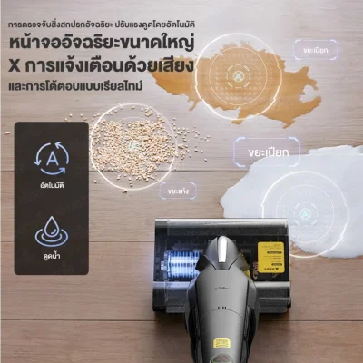 Deerma VX96 เครื่องล้างพื้นไร้สาย 15kPa ทำความสะอาด 2 เท่า