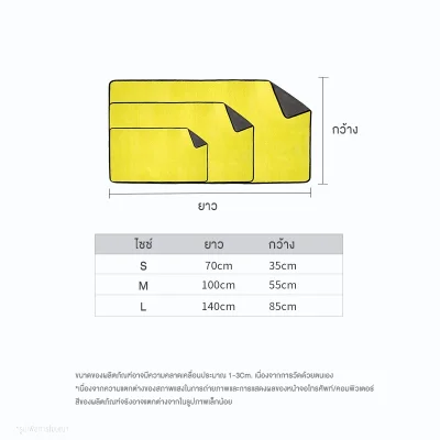MOMOVIDA ผ้าเช็ดตัวสัตว์เลี้ยง มีให้เลือก 3 ขนาด (S, M, L)