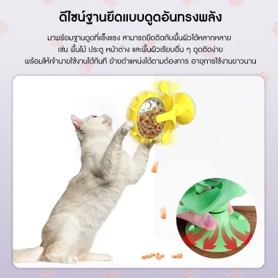 MOMOVIDA ของเล่นแมวกังหันลม พร้อมฟังก์ชันจ่ายอาหาร/ขนม