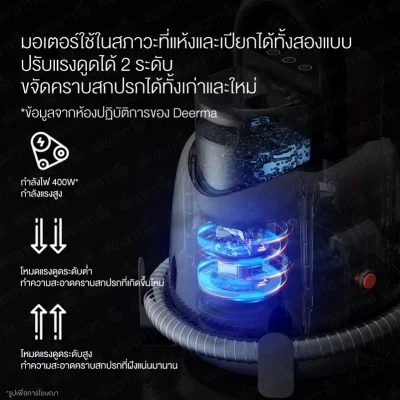 Deerma BY100 เครื่องทำความสะอาดพรม 3in1 แรงดูด 11,500 Pa