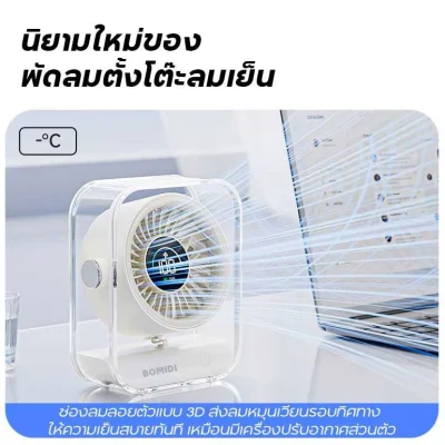 BOMIDI DF03 พัดลมตั้งโต๊ะ | ปรับลม 100 ระดับ | แขวนผนังได้
