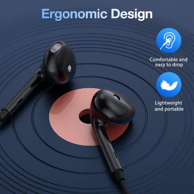 1HORA AUT122 หูฟังมีสาย 3.5mm | เสียงคุณภาพสูง | ไมค์ในตัว