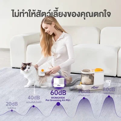 MOMOVIDA PG-1 เครื่องตัดแต่งขนสัตว์เลี้ยง 6-in-1