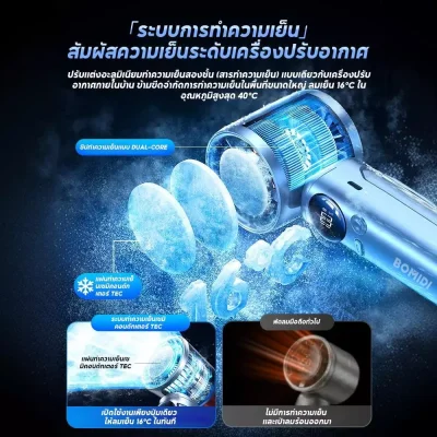 Bomidi MF01 พัดลมพกพา 100 ระดับ | ลมแรงสะใจ | แบต 4000mAh