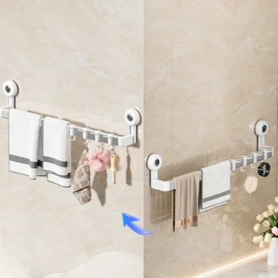 ZOLELE ชั้นแขวนพร้อมตะขอ 6 ชิ้น | ไม่ต้องเจาะ | ติดแน่น