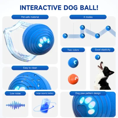 MOMOVIDA DT-1PRO ลูกบอลไฟฟ้าฝึกสุนัข ยางคุณภาพสูงทนต่อการกัด