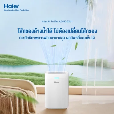 Haier เครื่องฟอกอากาศ KJ240D-SXU1 | ไม่ต้องเปลี่ยนไส้กรอง
