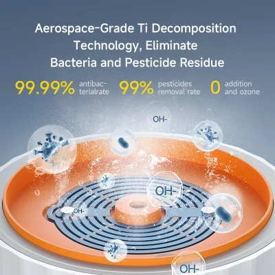 DEERMA GS01 เครื่องล้างผักผลไม้ | ฆ่าเชื้อ 99.9% | ระบบไอออน