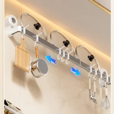 ZOLELE ชั้นแขวนพร้อมตะขอ 6 ชิ้น | ไม่ต้องเจาะ | ติดแน่น