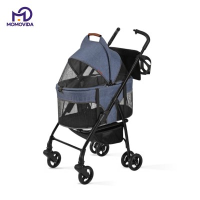 MOMOVIDA P-10 รถเข็นสัตว์เลี้ยง | พับเก็บง่าย | หลังคา 360°