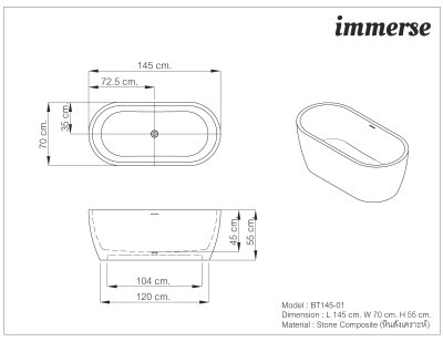 อ่างอาบน้ำลอยตัวสีขาวหรูหรา ดีไซน์ร่วมสมัย interior ออกแบบตามสั่ง ผลิตด้วยวัสดุคุณภาพสูงและติดตั้งโดยทีมก่อสร้างมืออาชีพ เหมาะกับโครงการบ้านและคอนโดหรูที่ต้องการงานตามแบบเฉพาะ