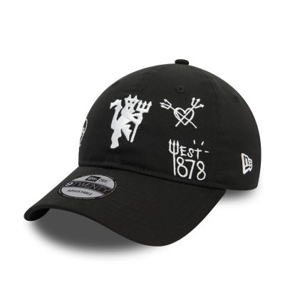 Manchester United FC Scribble Black 9TWENTY Adjustable Cap