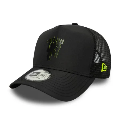 Manchester United FC A-Frame Trucker Cap in black.