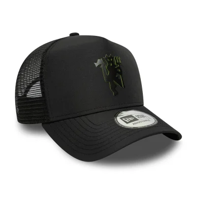 Manchester United FC A-Frame Trucker Cap in black.