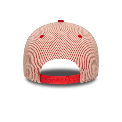 Manchester United Pinstripe 9Forty Cap Mc Adults - Scarlet